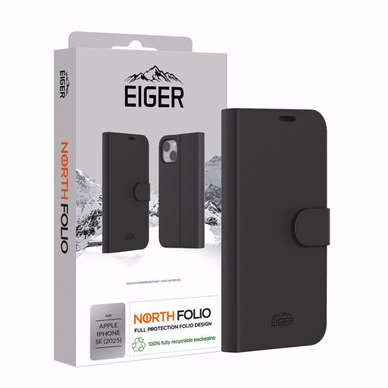 Picture of Eiger Eiger North Folio Case for Apple iPhone 16e in Black